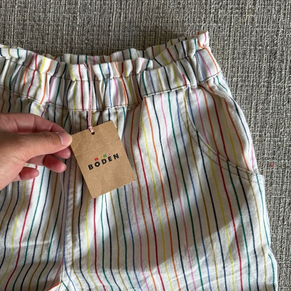 Mini Boden Multicolor Striped Kids Shorts - Picture 5 of 7
